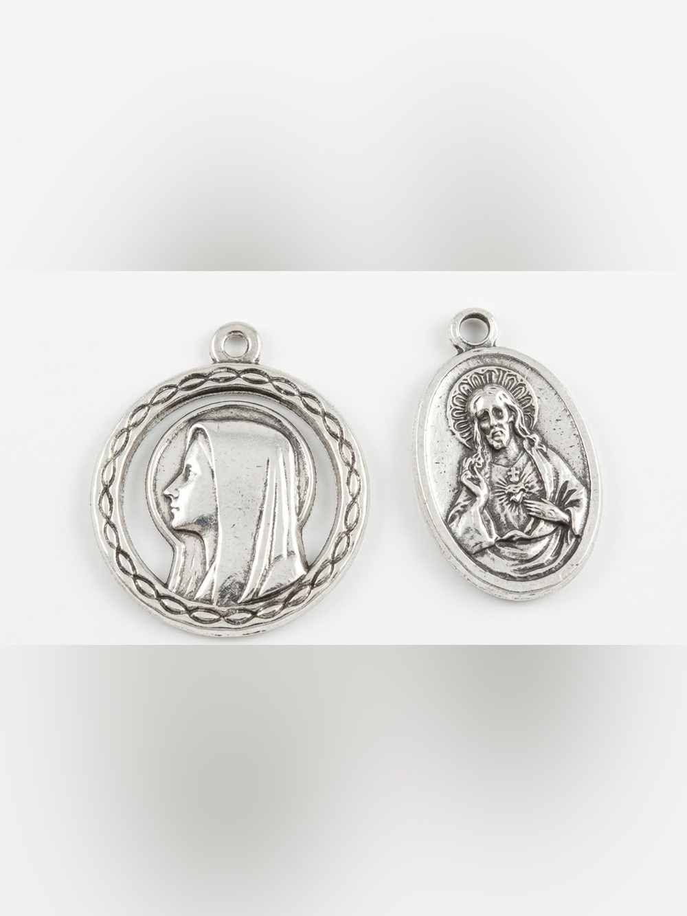 Vintage Catholic Religious Medal Lot: Scapular & Our Lady of Lourdes
